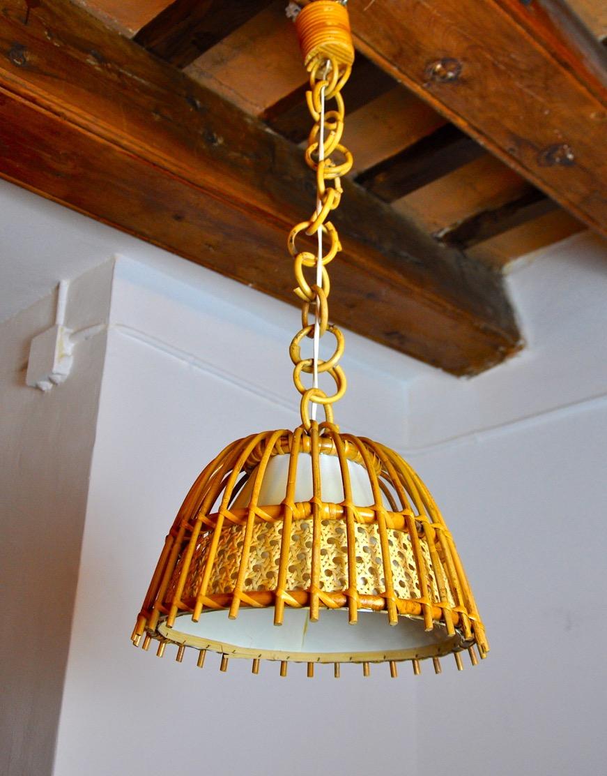 French Rattan Suspension, France, 1960 For Sale