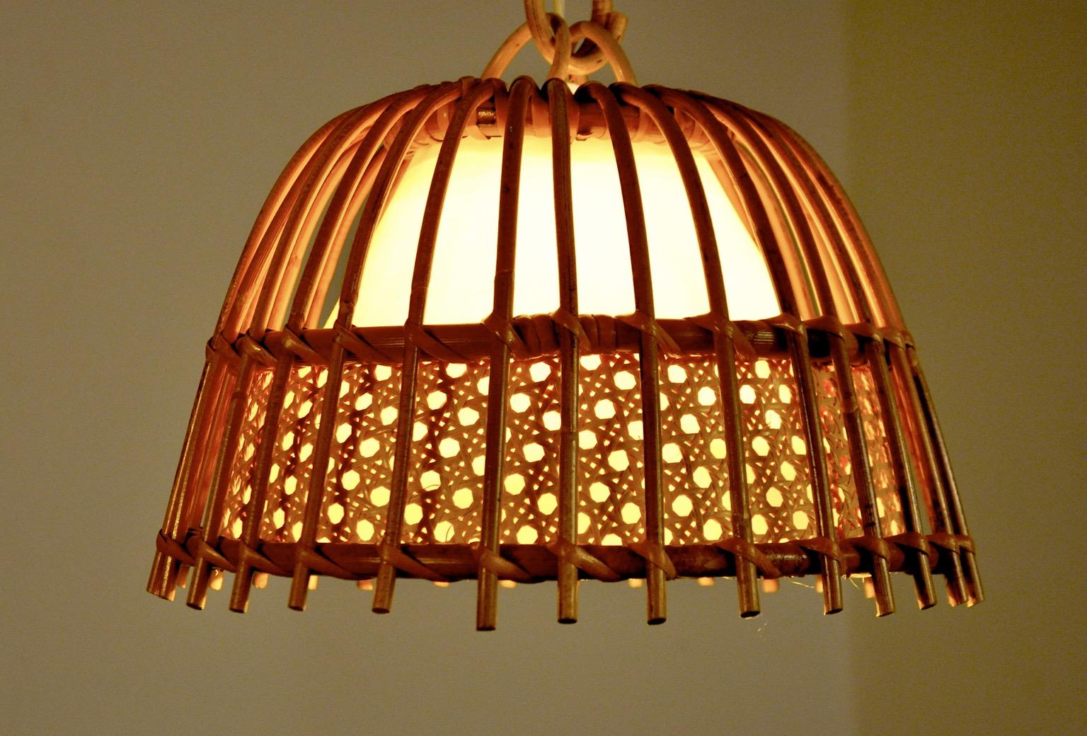 Mid-20th Century Rattan Suspension, France, 1960 For Sale