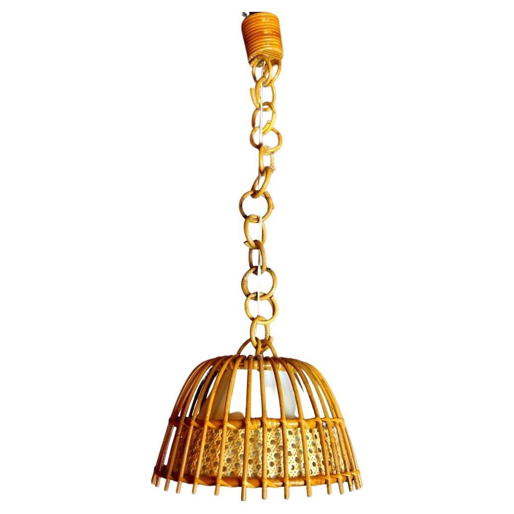 Suspensión de ratán, Francia, 1960 en venta