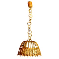 Sospensione in rattan, Francia, 1960
