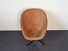 Drehstuhl aus Rattan von Dirk Van Sliedregt für Gebroeders Jonkers, 1960er Jahre