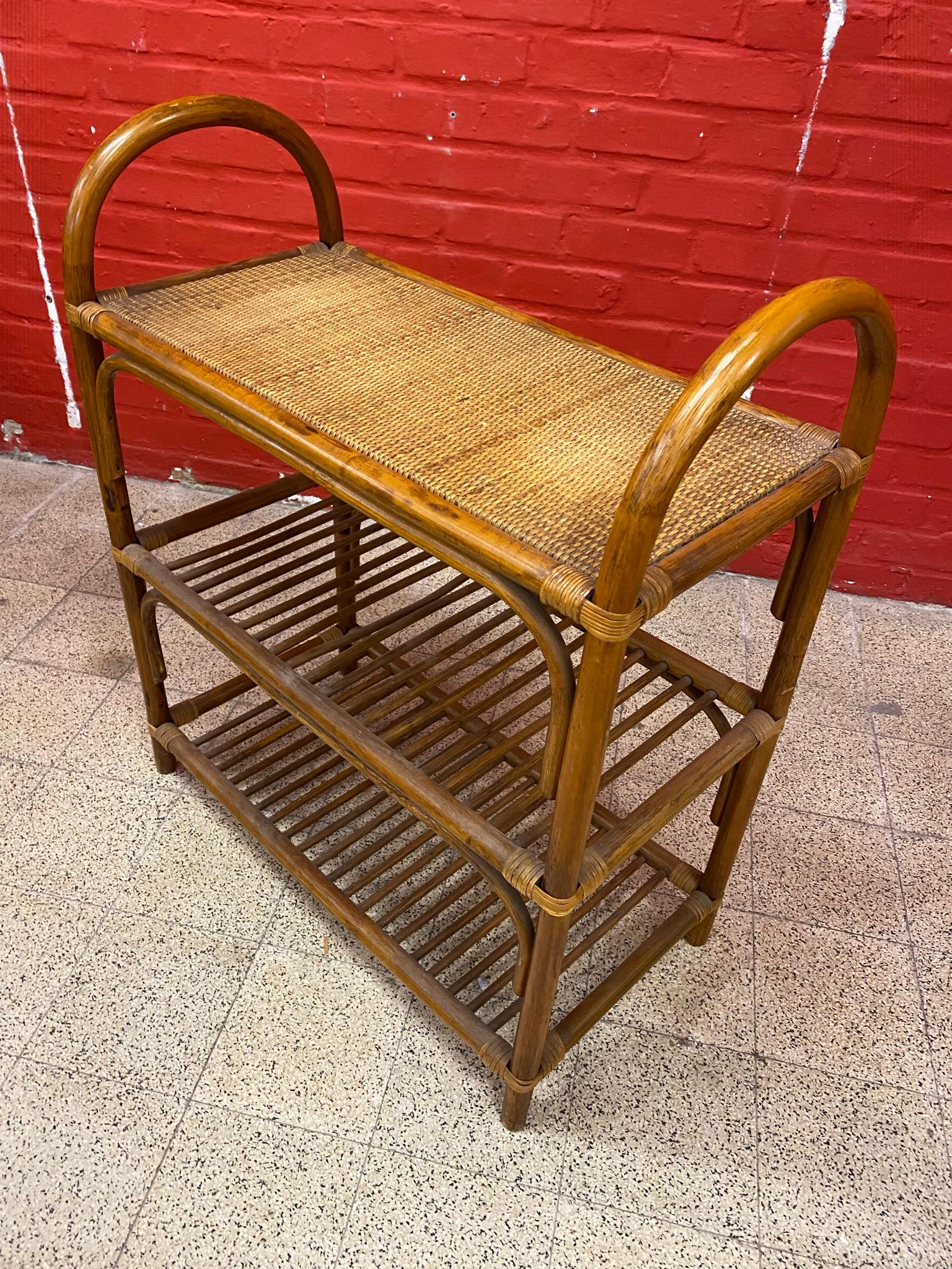 Rattan Table, circa 1960-1970 For Sale 3
