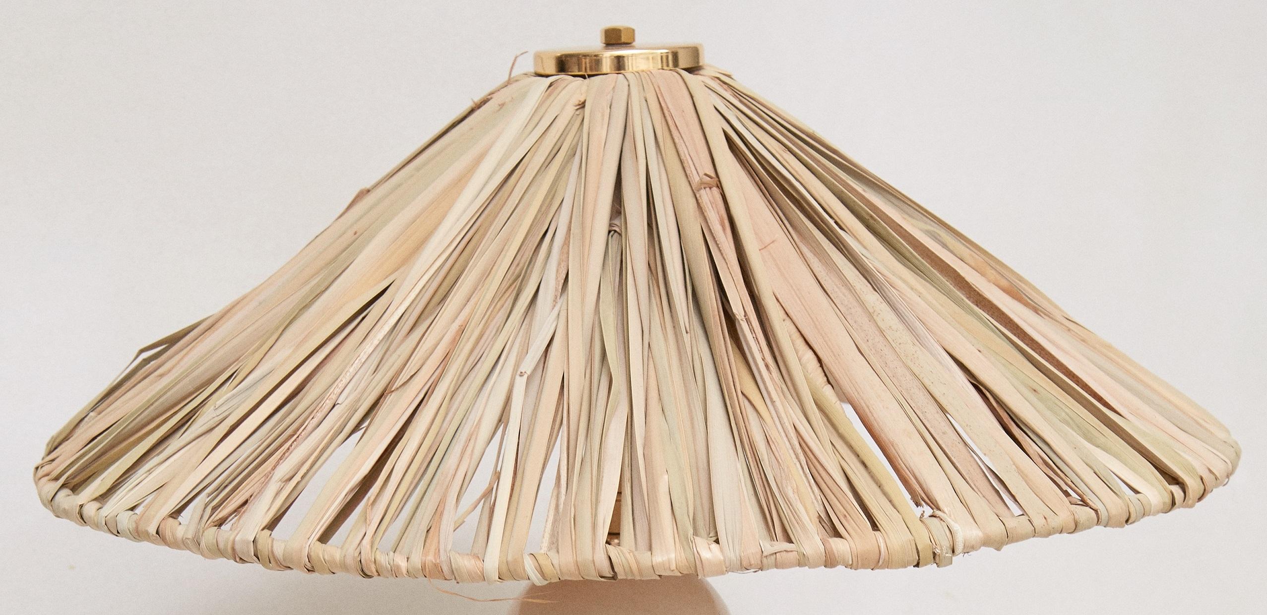 Modern Rattan Table Lamp by Patricia Bustos de la Torre For Sale