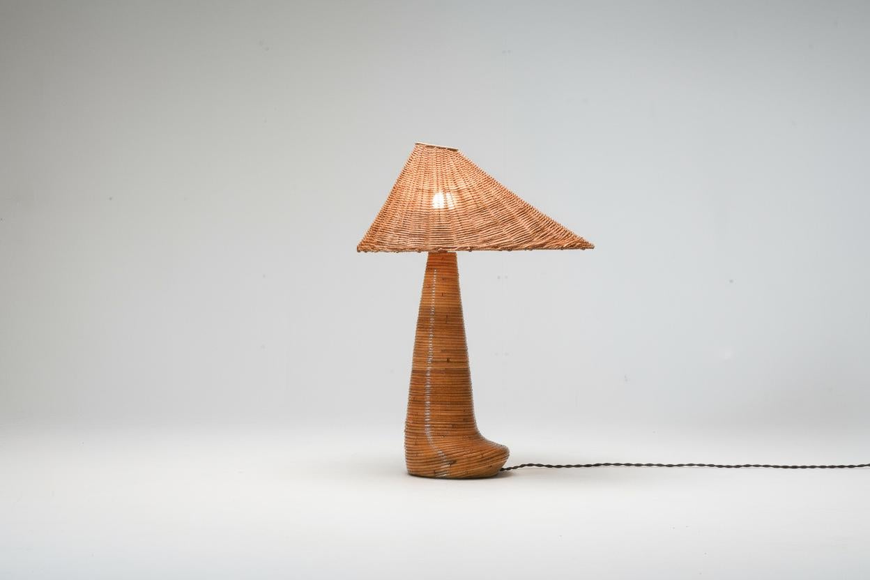 Filippino Lampada da tavolo in rattan di Rattanology in vendita