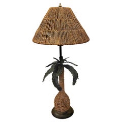 Used Rattan Table Lamp
