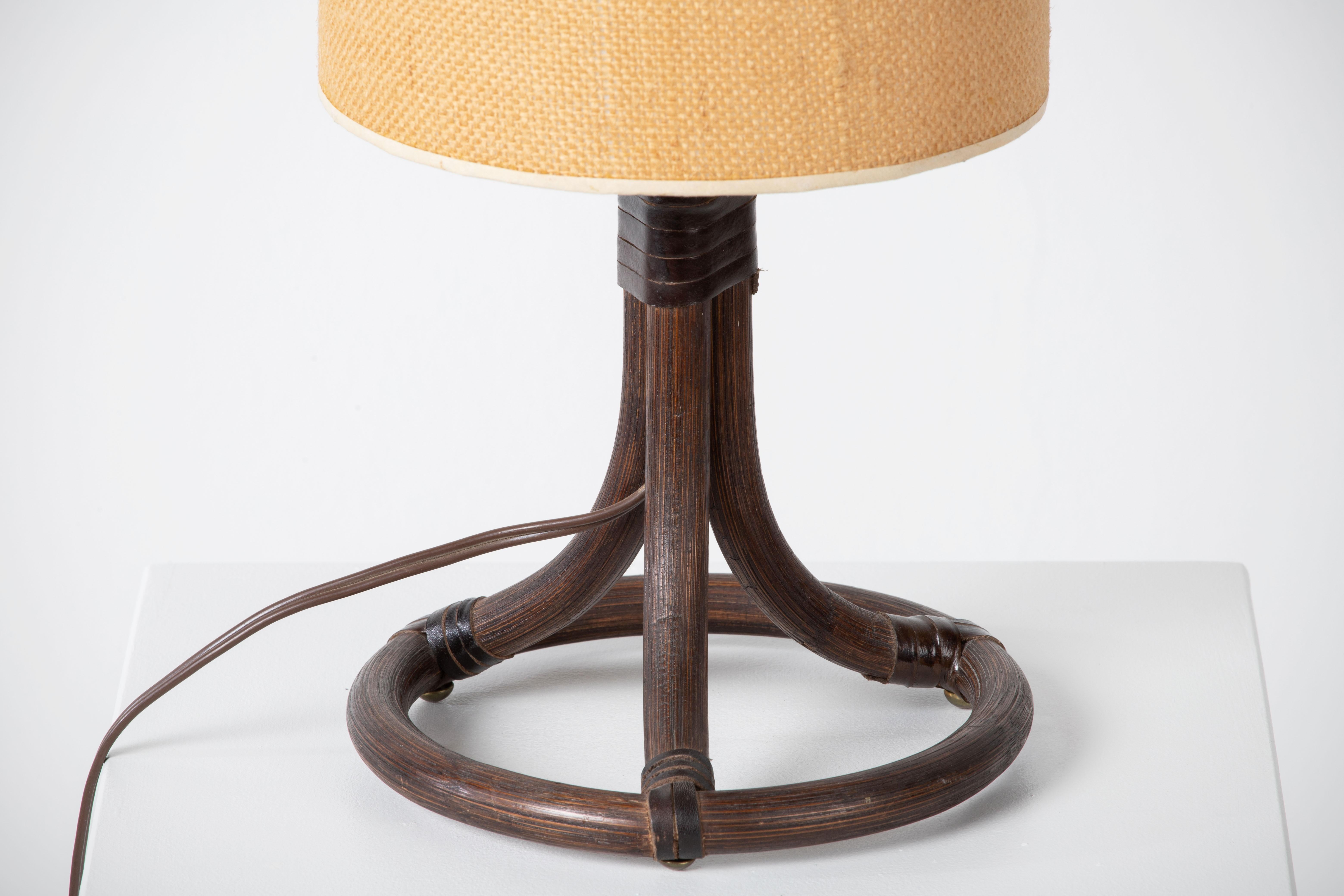Rattan Table Lamp, France, 1960s For Sale 2