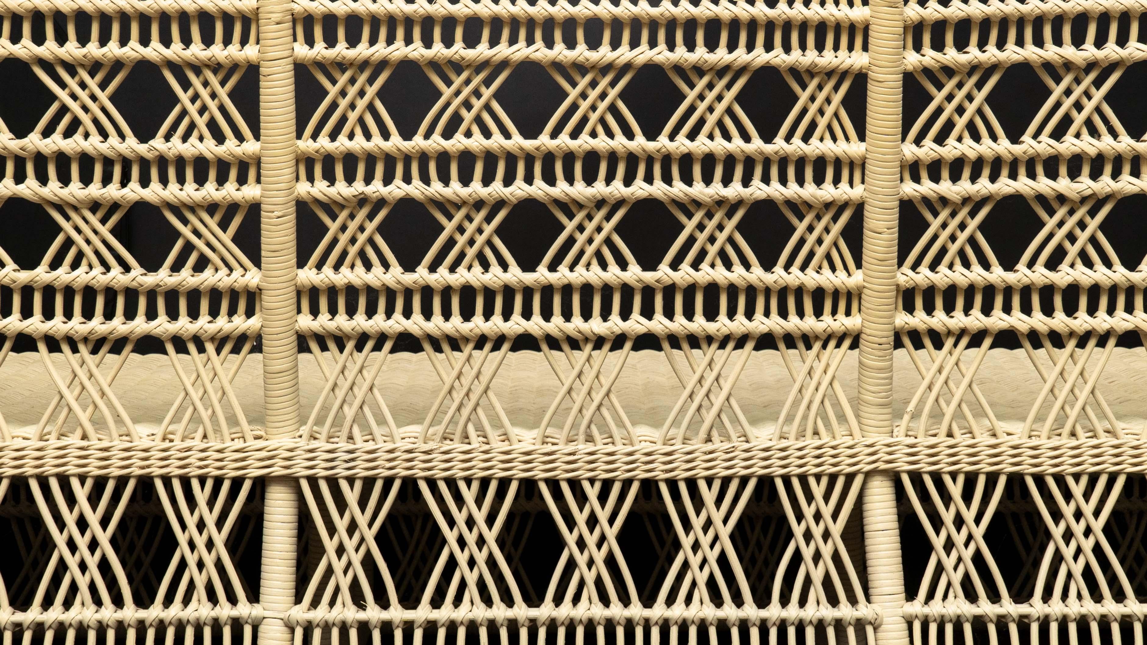 Rattan Trellis Sofa by Creel and Gow For Sale 1