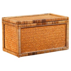 Used Rattan trunk, Italy 1980