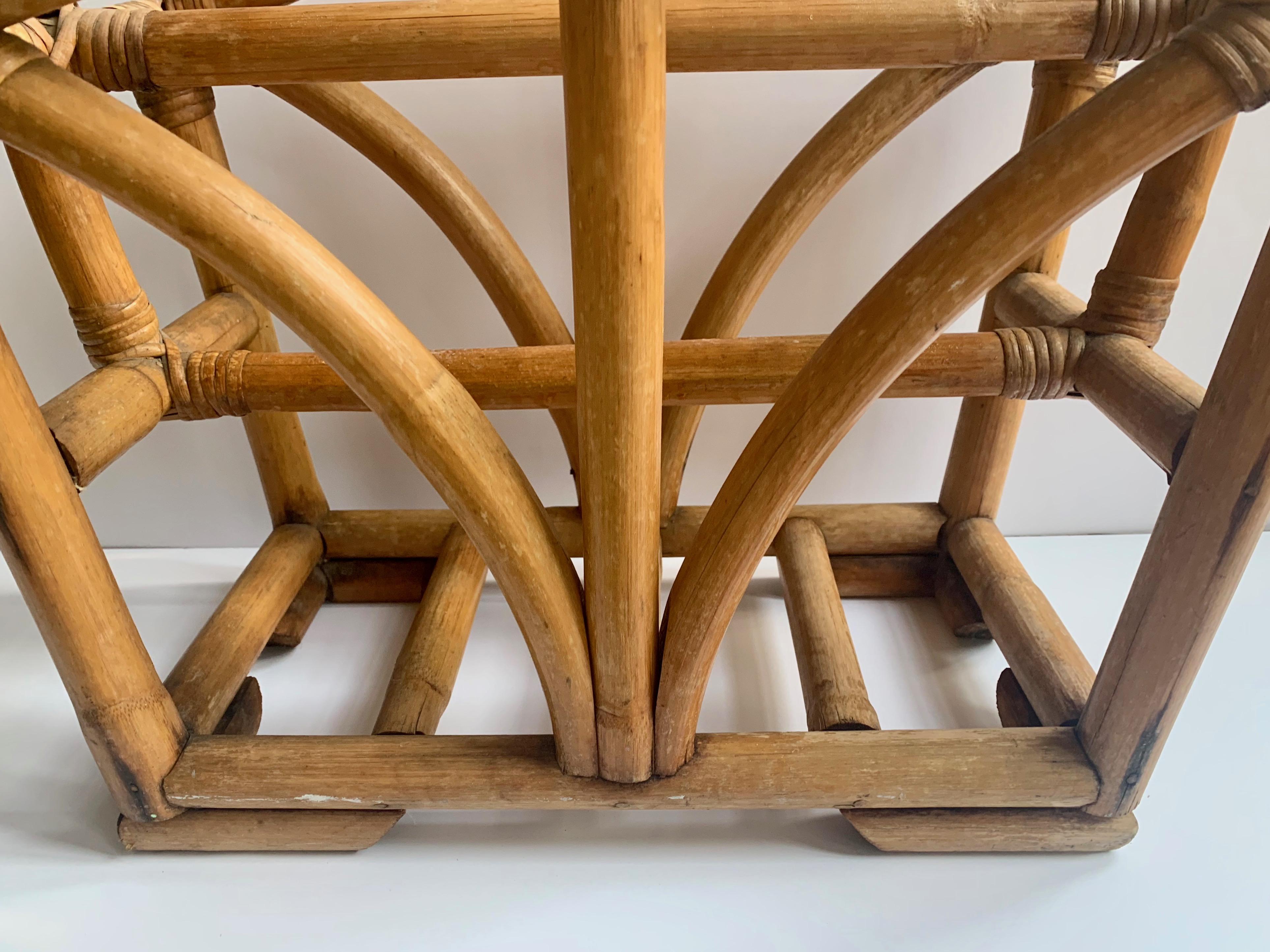 Rattan Two Sided Magazine Rack In Good Condition In Los Angeles, CA