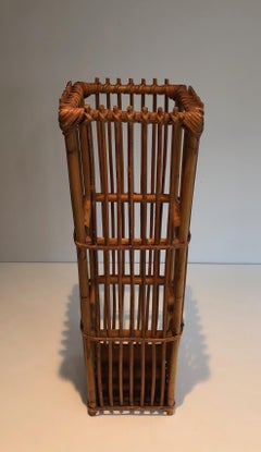 Rattan umbrella stand. French work. Circa 1970