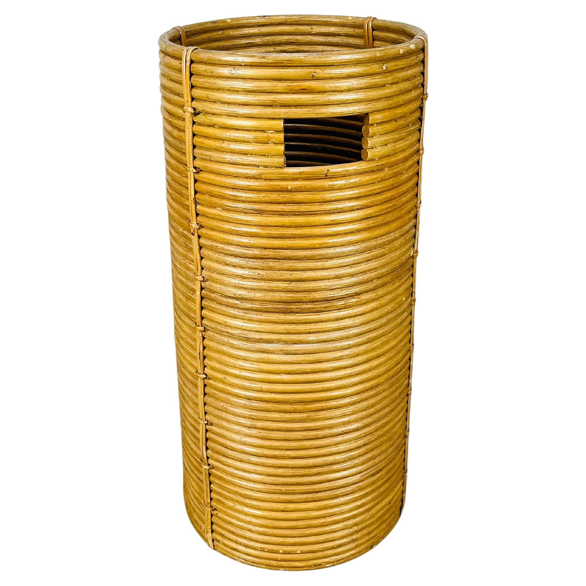Rattan Umbrella stand, Italy, 1960's