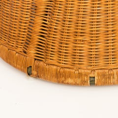 Rattan Upholstered Settee