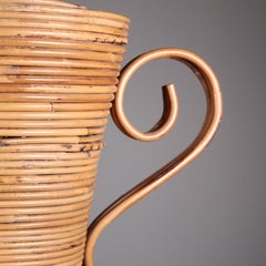 Rattan vase by Vivai del Sud, 1969 circa