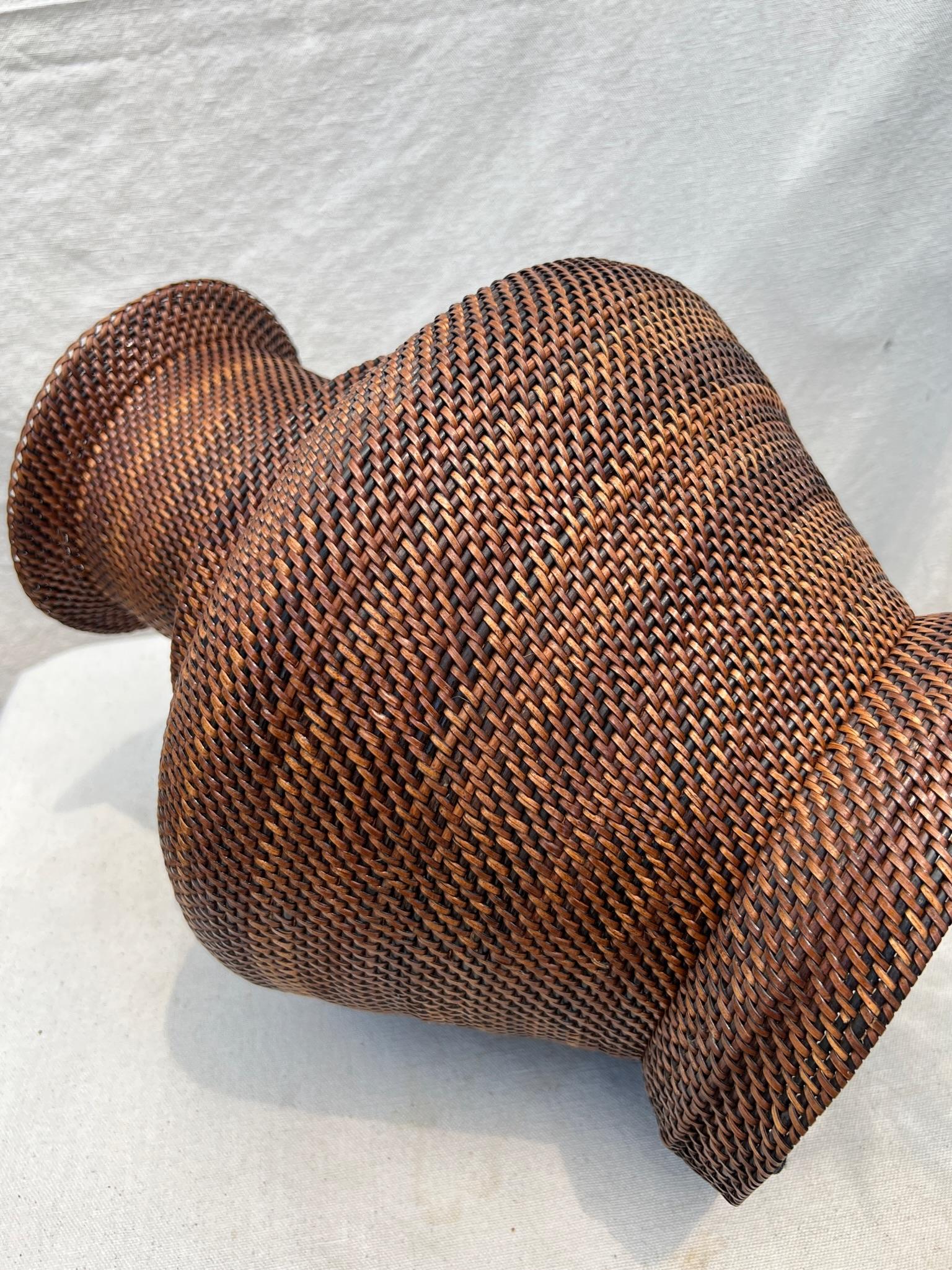 Unknown Rattan Vase For Sale