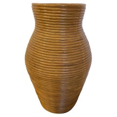 Rattan Vase, Italy, 1960s