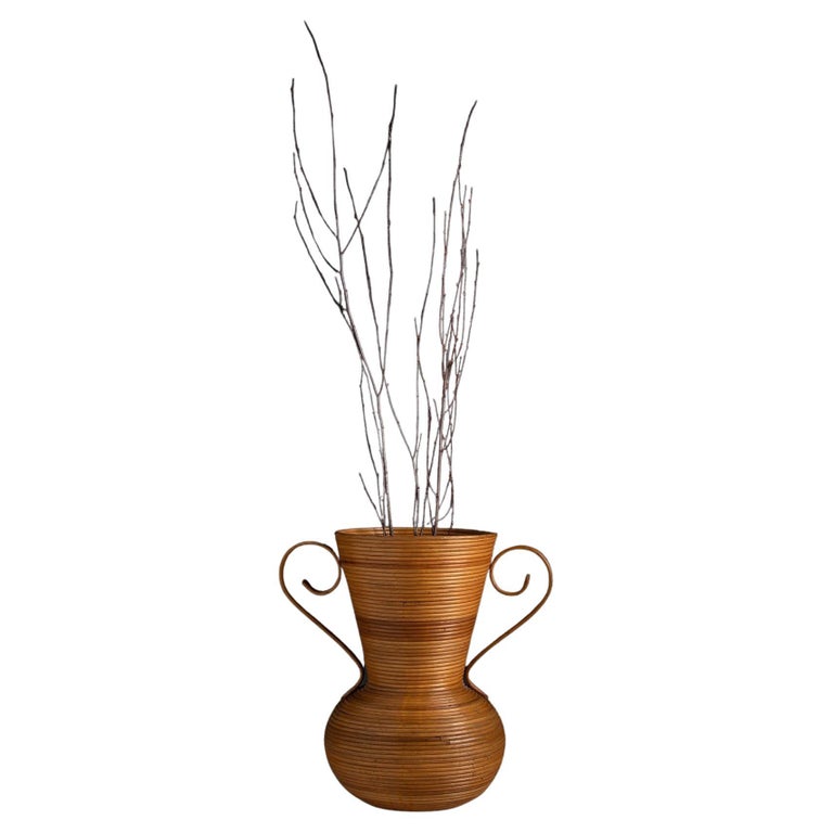 Rattan Vase, Italy, circa 1970 For Sale at 1stDibs