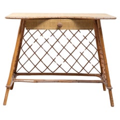 Rattan Vintage Table, France, 1970s