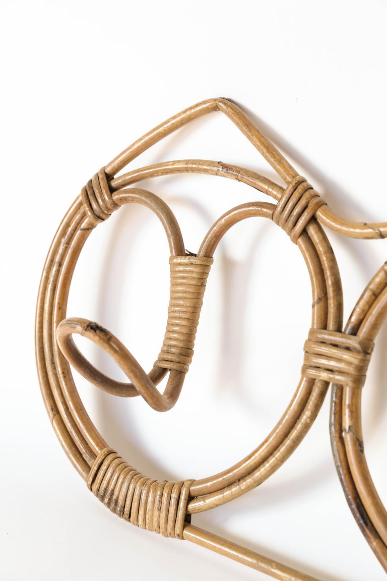 Rattan Wall Coat Hanger at 1stDibs rattan coat hanger, rattan wall