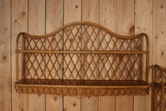 Rattan Wall Shelves by Adrien Audoux & Frida Minet, 1960, Set of 2