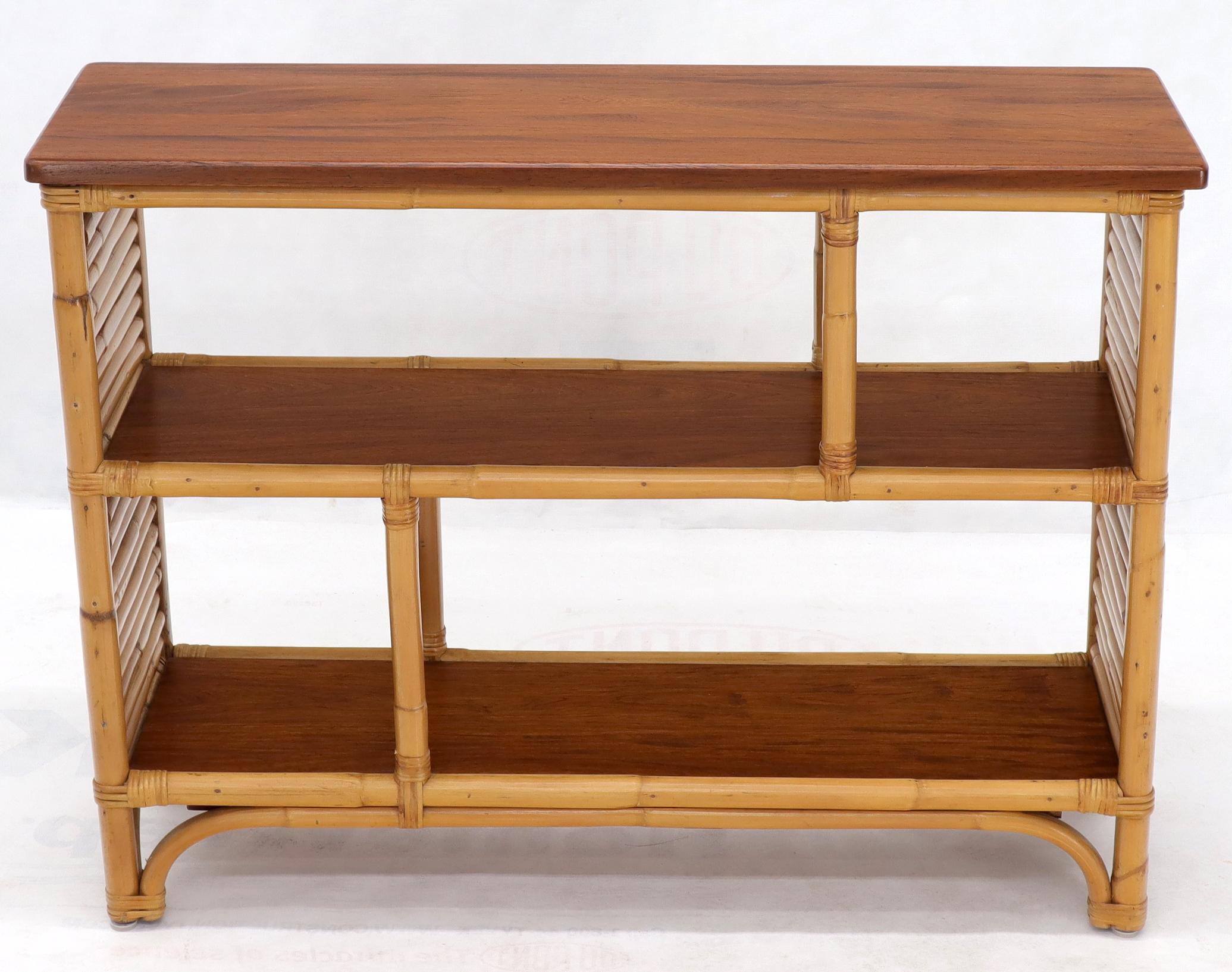 rattan console table with shelf