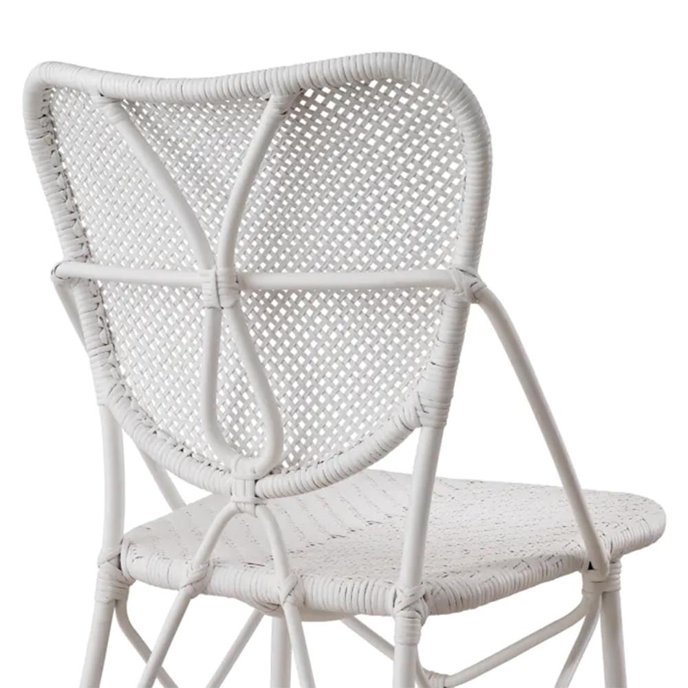 Contemporary Rattan White Chair For Sale
