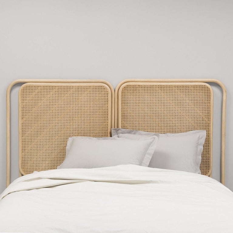Rattan Wicker and Cane Queen or King Size Headboard For Sale at 1stDibs
