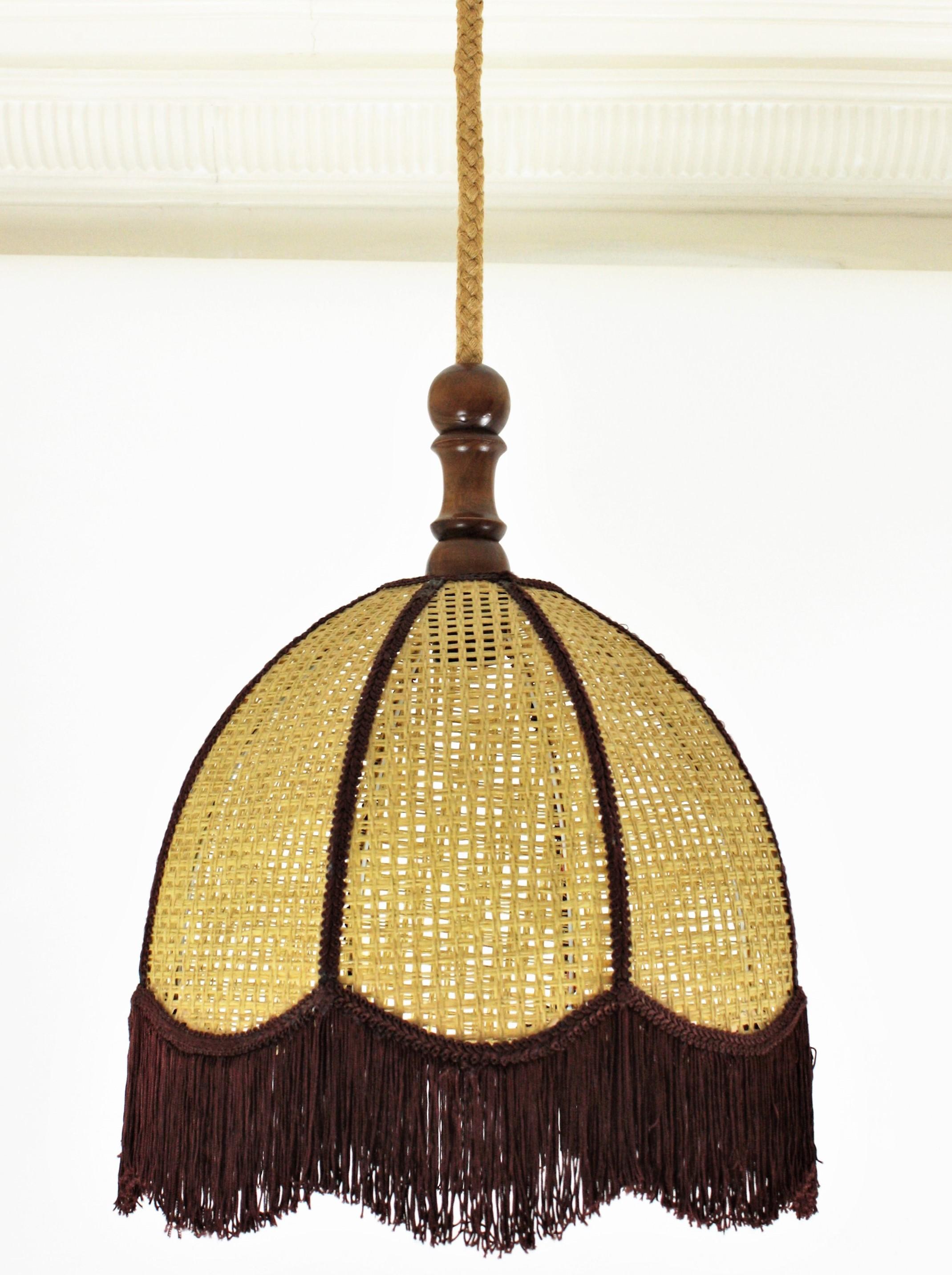 fringe hanging lamp