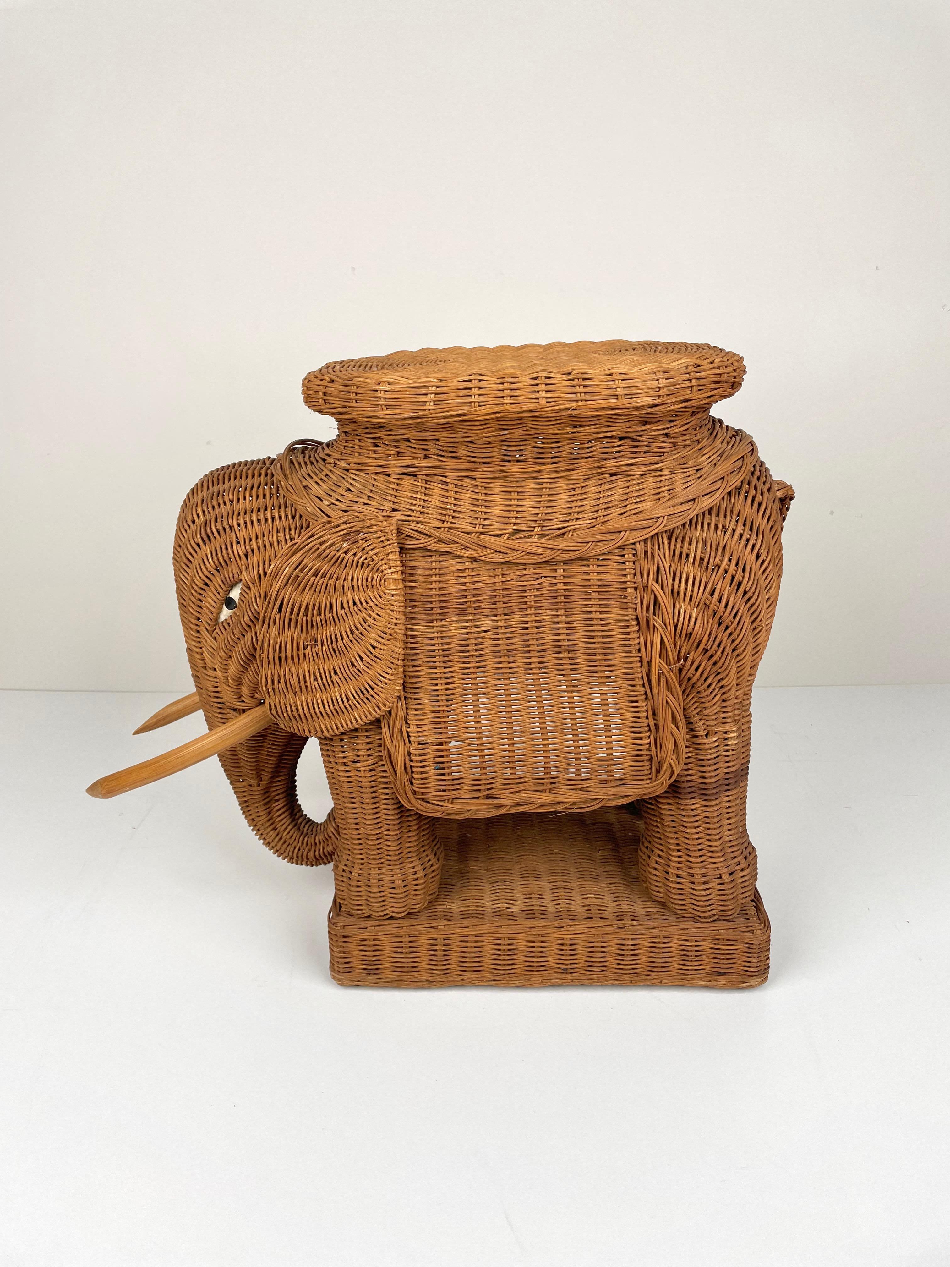 wicker elephant basket