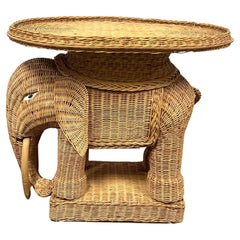Rattan & Geflecht Elefant Seite Couchtisch Vivai del Sud Stil