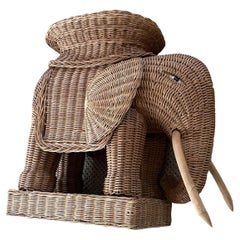 Rattan Wicker Elephant Table