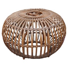 Rattan / Wicker Ottoman attributed to Franco Albini
