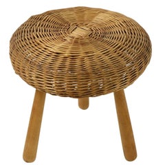 Rattangeflechteter Hocker Ottoman von Tony Paul