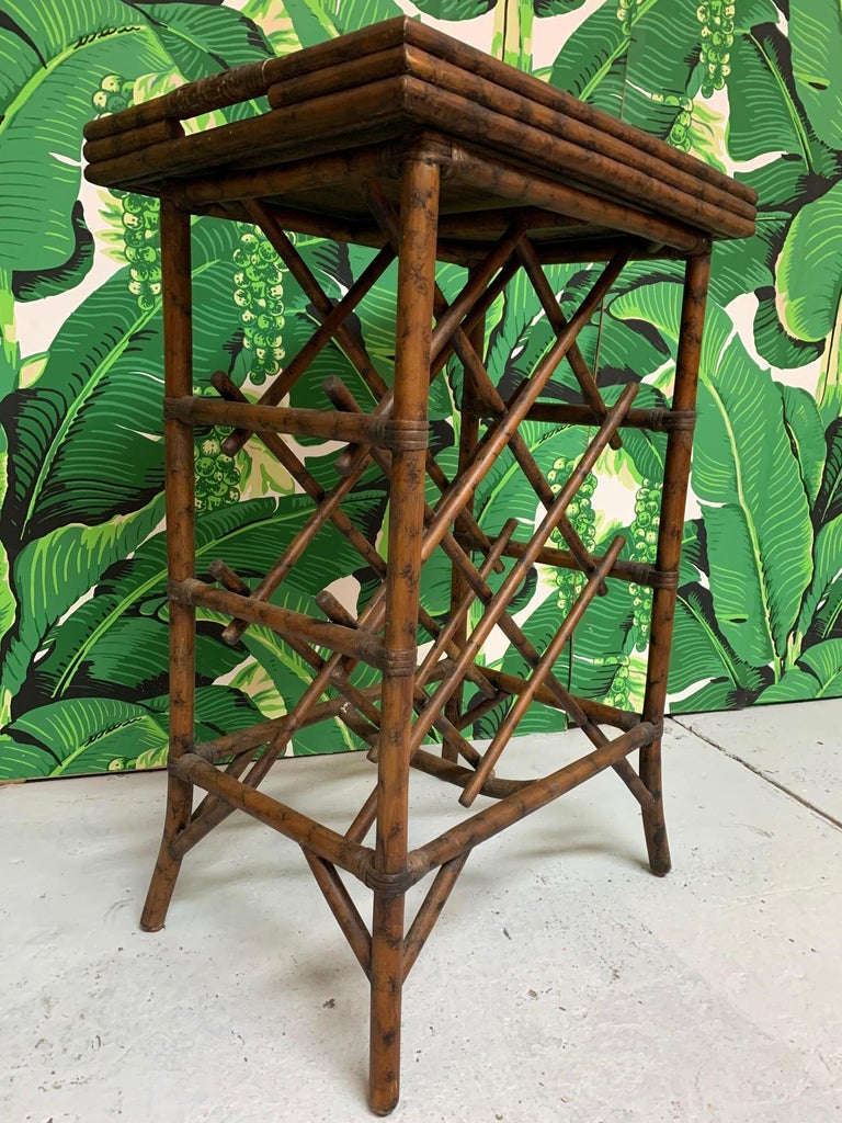 Rattan Wine Rack Tray Table at 1stDibs wine tray table