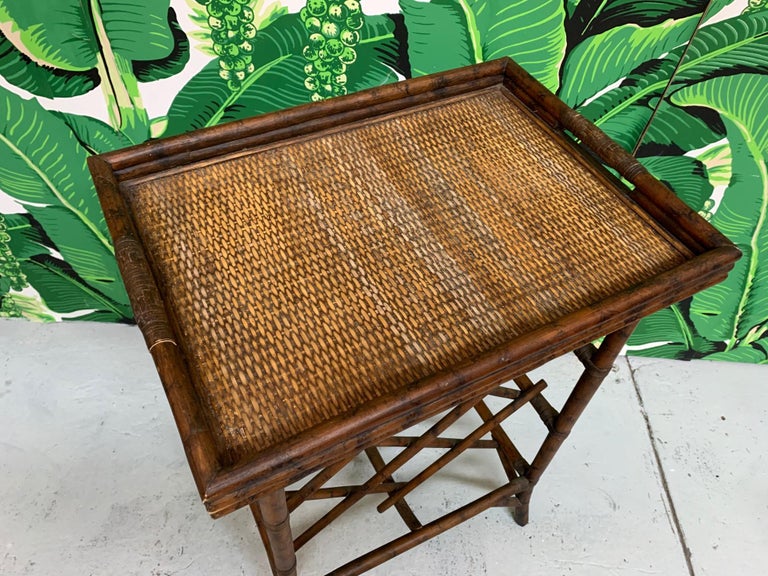 Rattan Wine Rack Tray Table at 1stDibs wine tray table