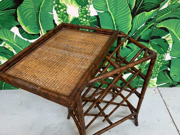 Rattan Wine Rack Tray Table at 1stDibs wine tray table