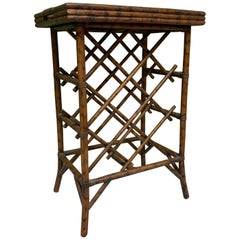 Rattan Wine Rack Tray Table