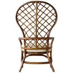 Rattan Wingback Chair