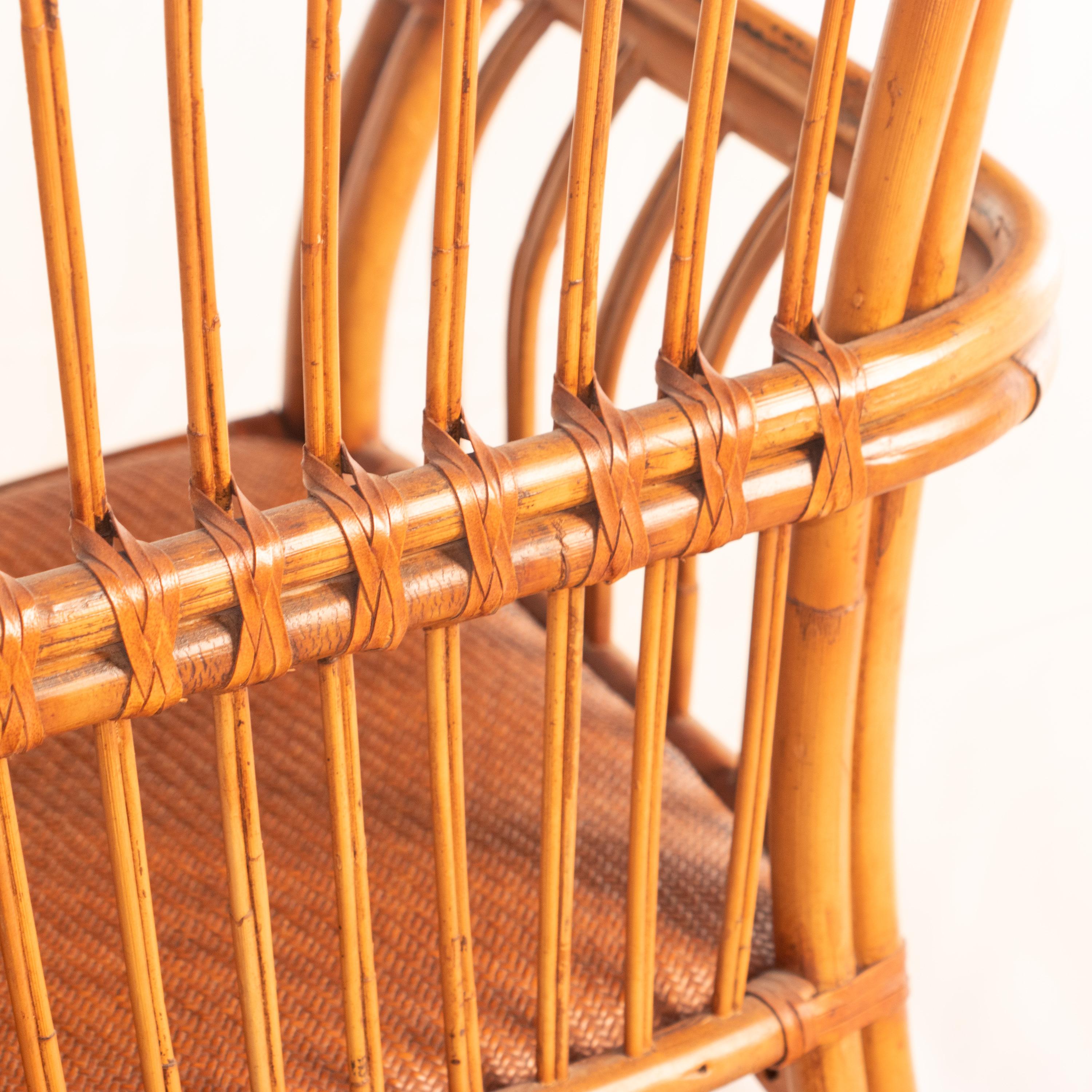 Rattan Woven Cane Handmade Seat Armchair Kalma Modern Confortable Furniture For Sale 2