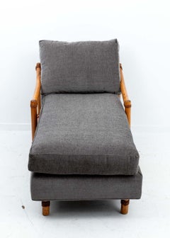 Rattan Wrapped Chaise Lounge