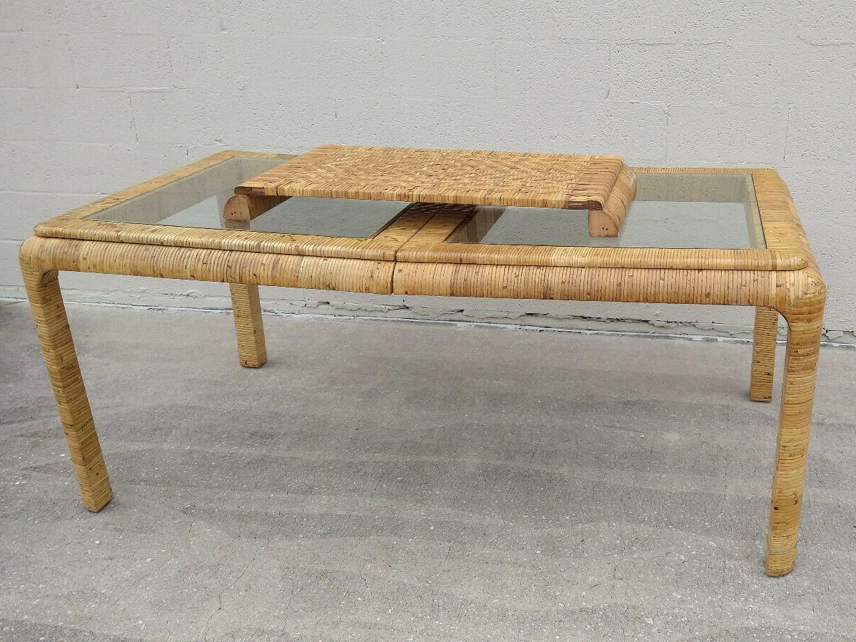 rattan wrapped table