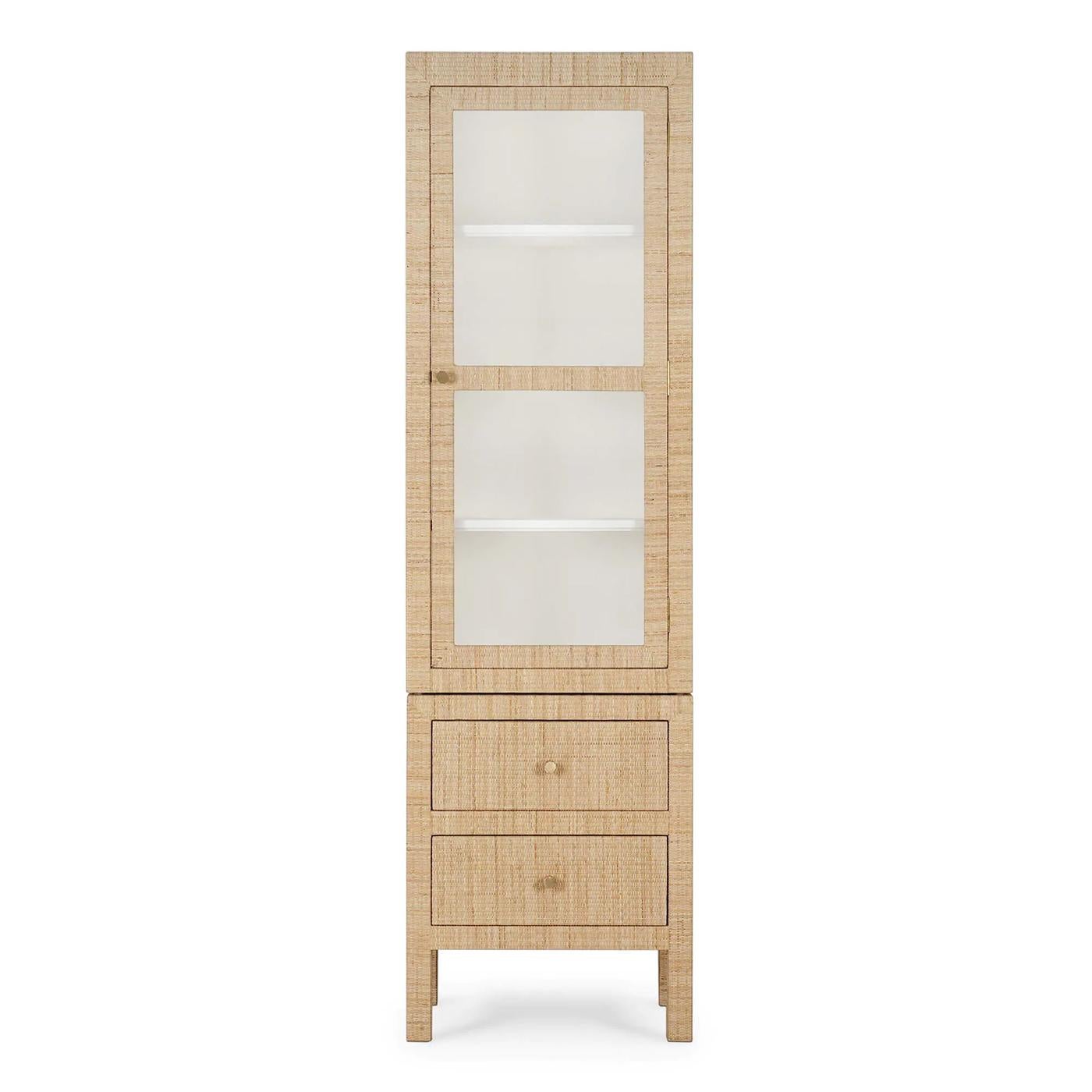 Organico moderno Armadietto alto in rattan in vendita