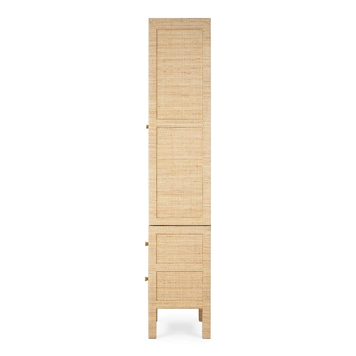 Indonesiano Armadietto alto in rattan in vendita