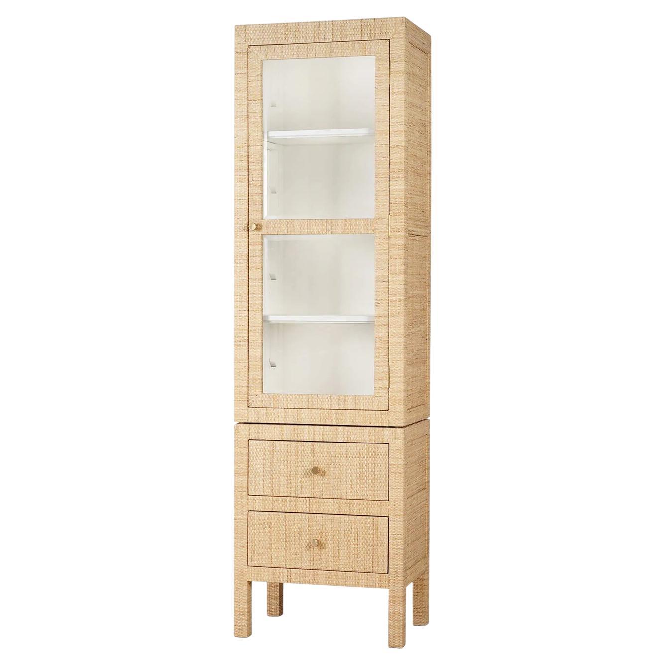 Armadietto alto in rattan in vendita