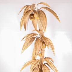 Rattan XXL Coconut Tree / palm tree Floor Lamp