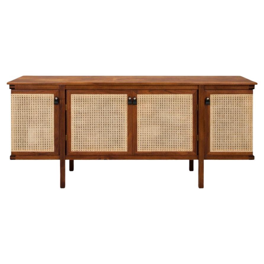 Rattanttan Credenza/ Walnut, Rattan Doors /By Sin-Ca en venta