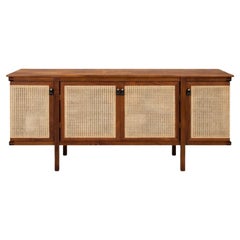 Rattanttan Credenza/ Walnut, Rattan Doors /By Sin-Ca