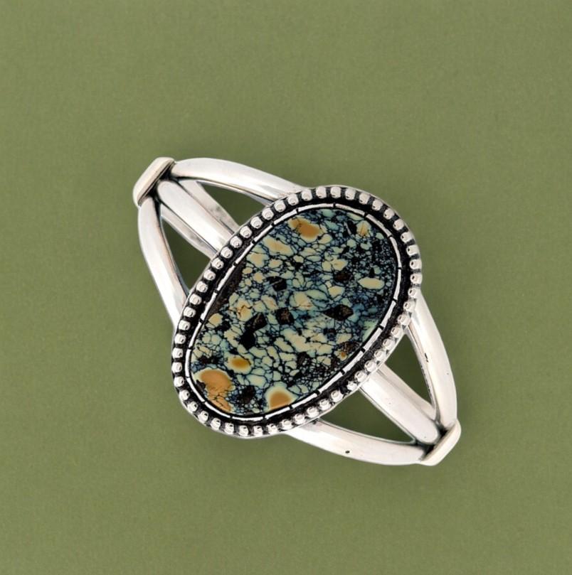 Women's Rattlesnake Creek Cuff Bracelet: A Turquoise & Silver Southwestern Treasure