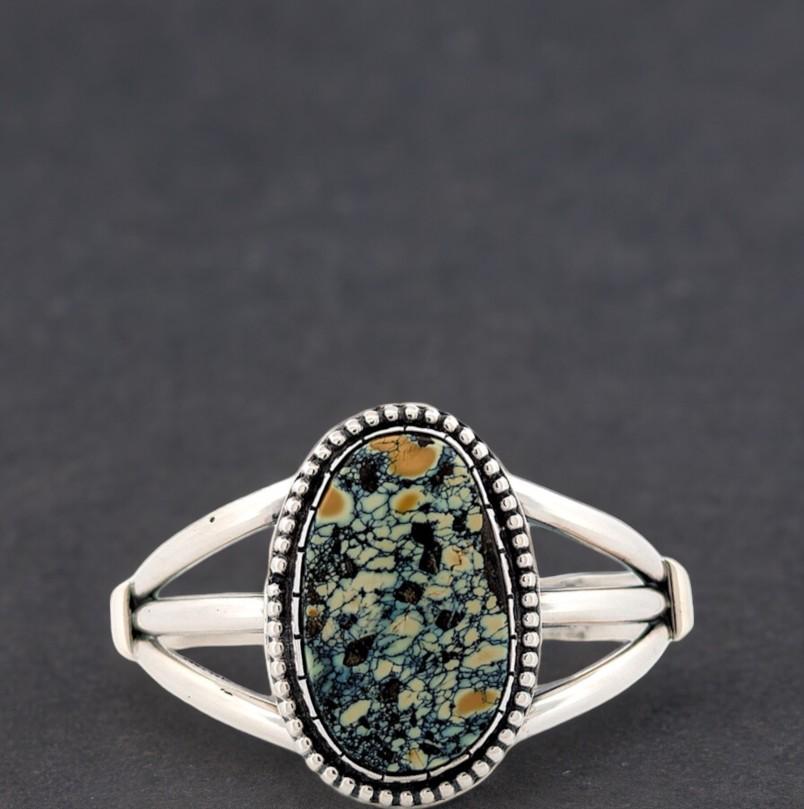 Rattlesnake Creek Cuff Bracelet: A Turquoise & Silver Southwestern Treasure 1