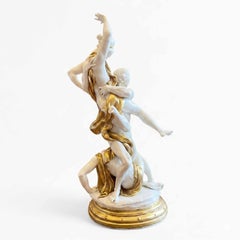 Vergewaltigung der Proserpina von Giuseppe Cappè 1963 Porzellangruppe in Weiß und Gold