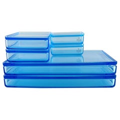 Rauff & Møldrup for Holmegaard, Denmark, Set of 6 Thurø Storage Boxes